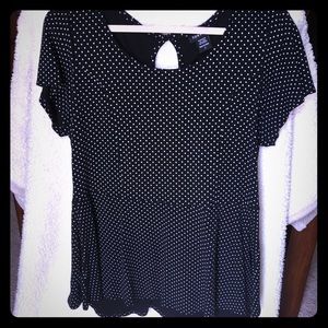 Peplum polka dot torrid top